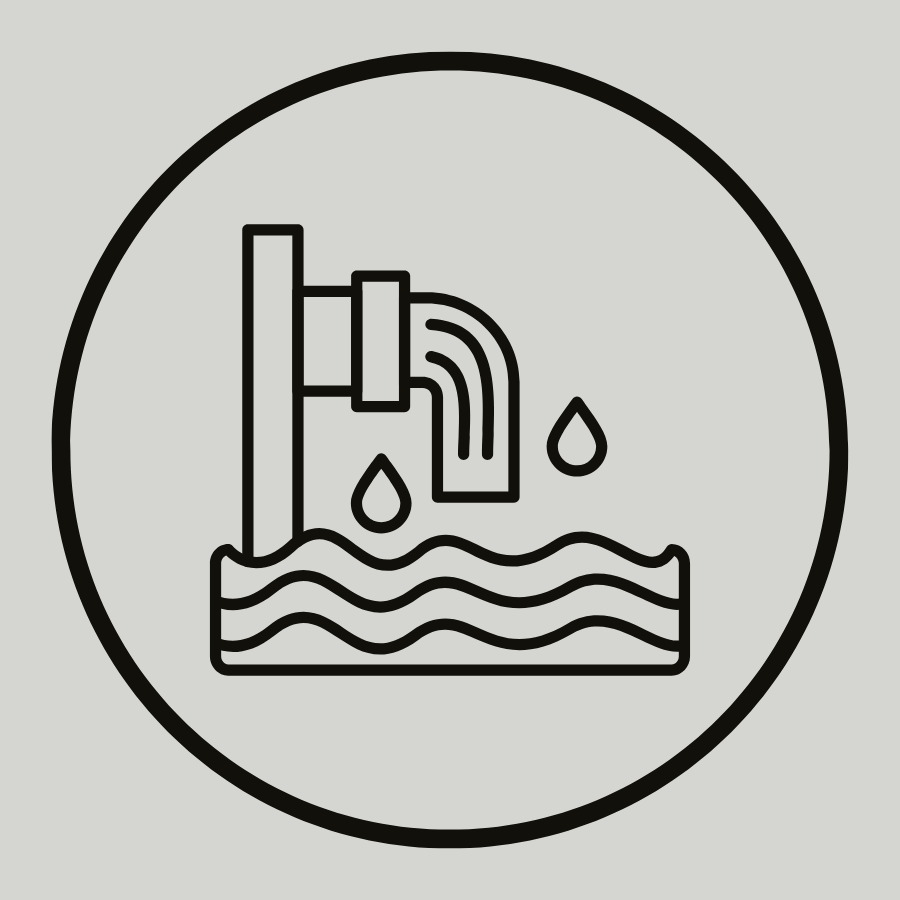 water flowing out of pipe