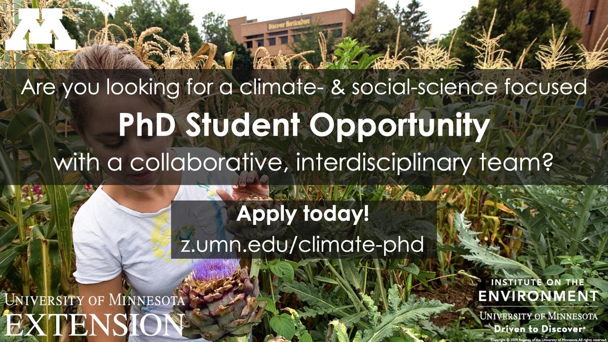 Climate and Social-Science focused PhD Opportunity